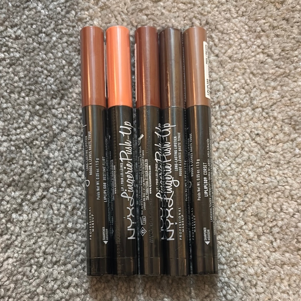 NYX Lingerie Push-Up Lipstick Set - Nude and Brown Shades